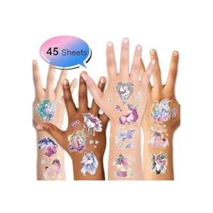 Tatuajes temporales de unicornio para niños y niñas 45_2