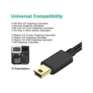 Cable de carga USB para calculadoras TI84 Plus CE TI84_4