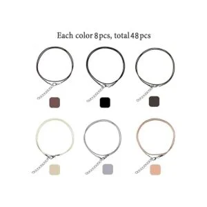 48 piezas de cordón encerado 6 colores surtidos cuerda