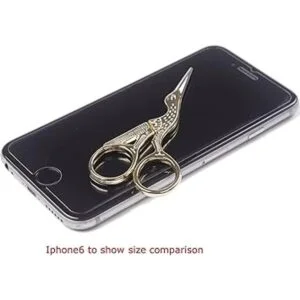 BIHRTC Tijeras clásicas de acero inoxidable dorado de 3.6