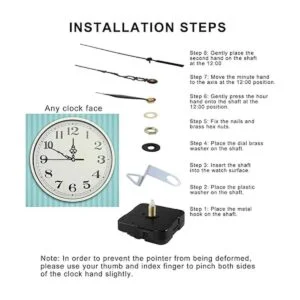 ONESING Kit de mecanismo de reloj de 31 piezas mecanismo