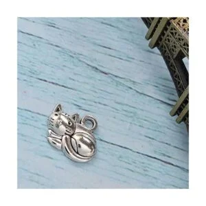 Wixine Juego de 20 abalorios de plata tibetana 0.551 x