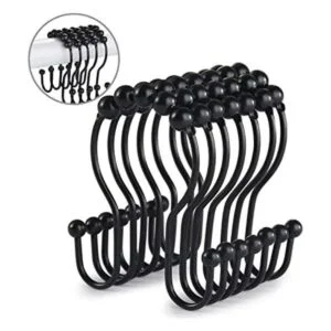 Goowin Ganchos de cortina de ducha 12 piezas de anillos