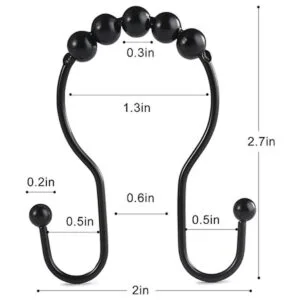 Goowin Ganchos de cortina de ducha 12 piezas de anillos