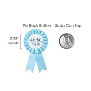 Decoración de baby shower banda azul claro para mamá a_4