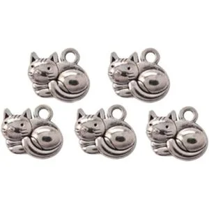 Wixine Juego de 20 abalorios de plata tibetana 0.551 x