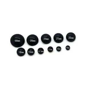 50pcs plástico negro Seta Solid perlas de oso muñeca_1