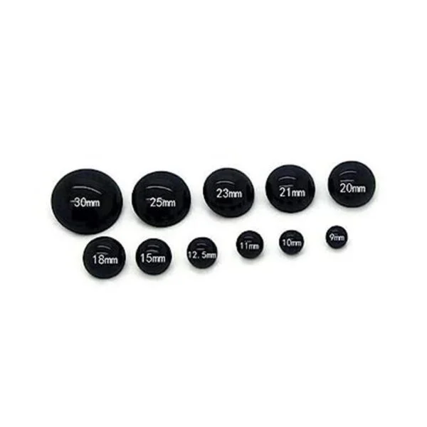 50pcs plástico negro Seta Solid perlas de oso muñeca_1