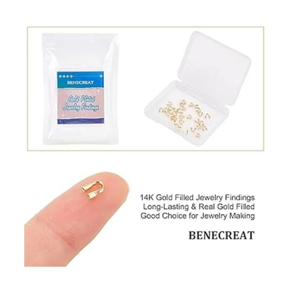 BENECREAT 30 protectores de alambre de oro de 14 quilates