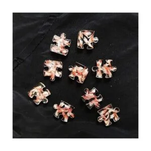 4 piezas de moldes de resina de silicona para rompecabezas