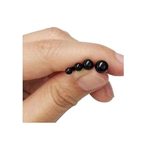 50pcs plástico negro Seta Solid perlas de oso muñeca_6