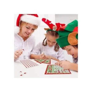 CCINEE Juego de bingo de Navidad para niños tarjetas de_3