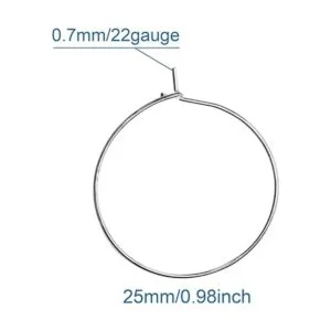 TOAOB 100 anillos de cristal de vino chapados en plata de