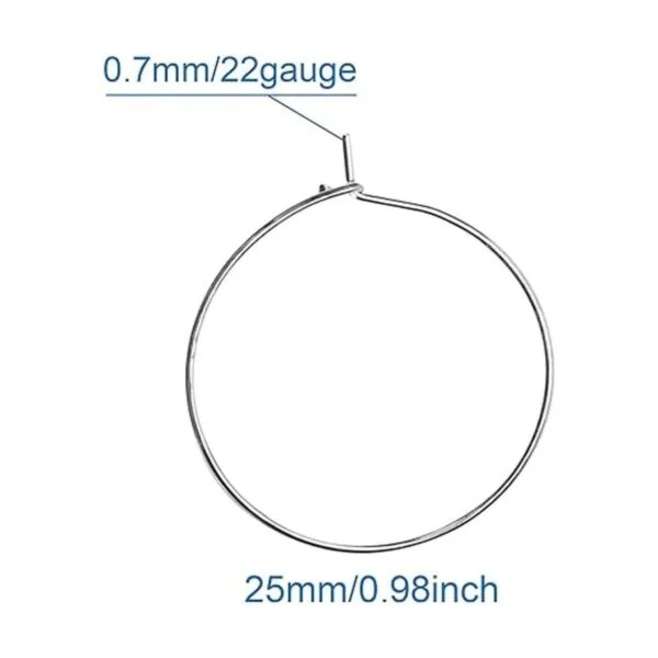 TOAOB 100 anillos de cristal de vino chapados en plata de