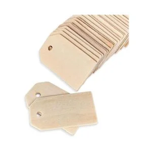 Etiquetas de regalo de madera en blanco de 214 x 114