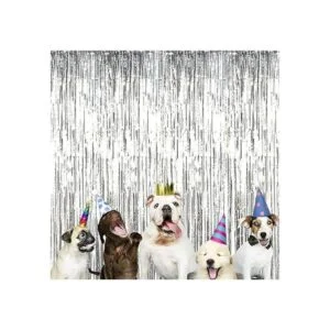 GOER Cortinas de flecos metálicas de 3.2 x 9.8 pies para_3