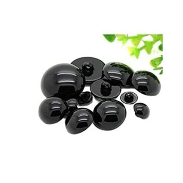 50pcs plástico negro Seta Solid perlas de oso muñeca_5