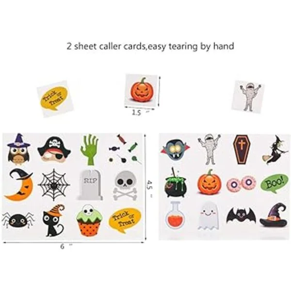 Juego de bingo de Halloween para 24 jugadores para niños_3