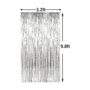 GOER Cortinas de flecos metálicas de 3.2 x 9.8 pies para_6