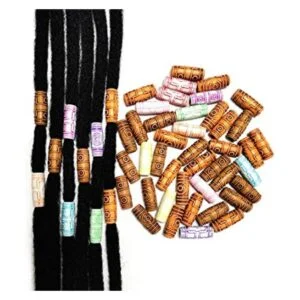 52 piezas de rastas perlas imitación madera temor Jewerly