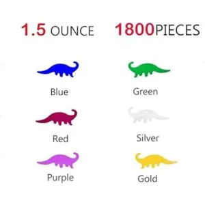 Confeti de dinosaurio metálico dispersión de papel para_2