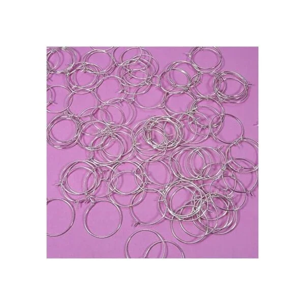 TOAOB 100 anillos de cristal de vino chapados en plata de