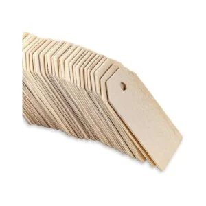 Etiquetas de regalo de madera en blanco de 214 x 114