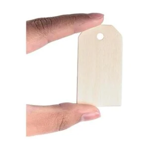 Etiquetas de regalo de madera en blanco de 214 x 114