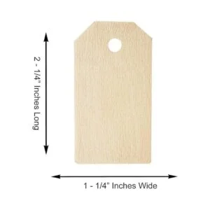 Etiquetas de regalo de madera en blanco de 214 x 114