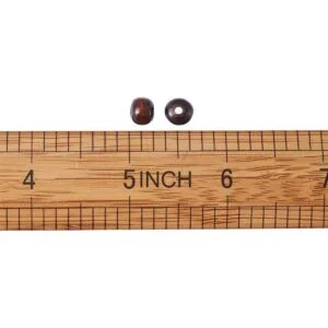 KISSITTY 200 cuentas redondas de madera marrón de 0.276 x