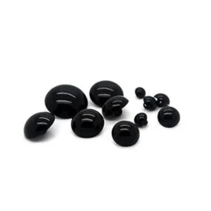 50pcs plástico negro Seta Solid perlas de oso muñeca_2