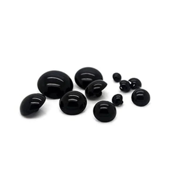 50pcs plástico negro Seta Solid perlas de oso muñeca_2