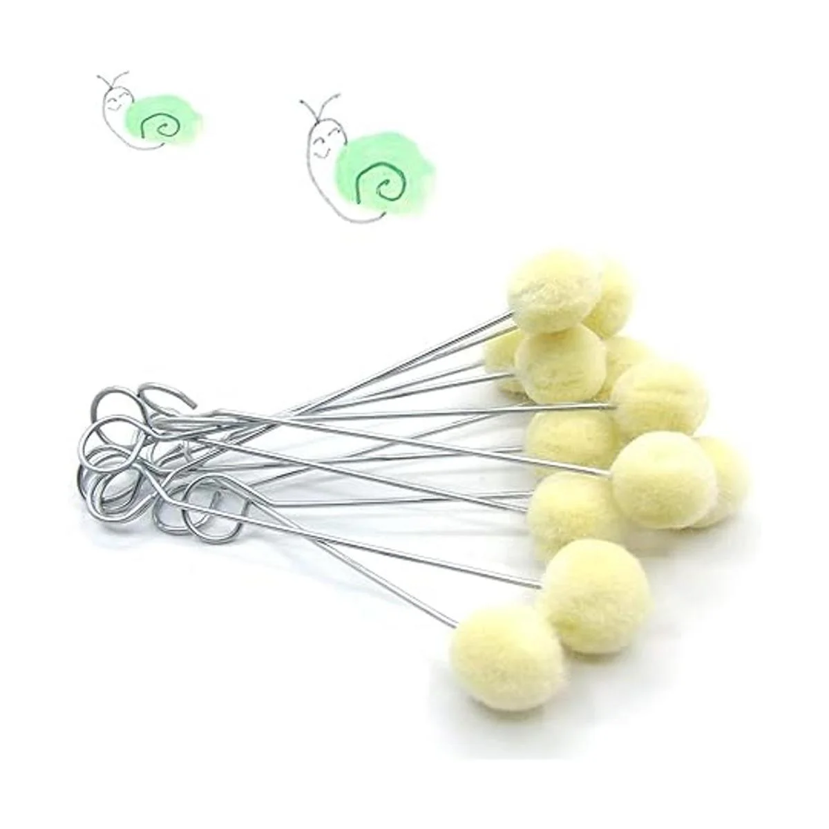 25 piezas de lana Daubers bola cepillo cuero tinte_5