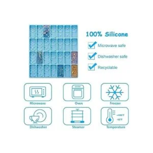 Molde de dominó hecho de silicona con 28 cavidades_3