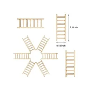 Skylety 20 piezas mini escalera de madera para muebles de