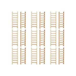 Skylety 20 piezas mini escalera de madera para muebles de