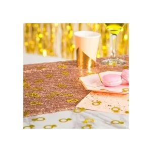 MOWO Anillo de diamante dorado con confeti para decoración_6