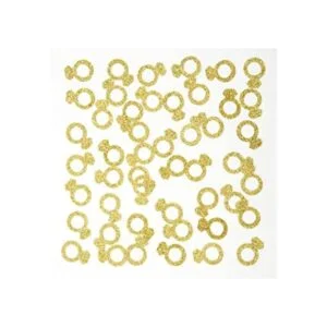 MOWO Anillo de diamante dorado con confeti para decoración_1