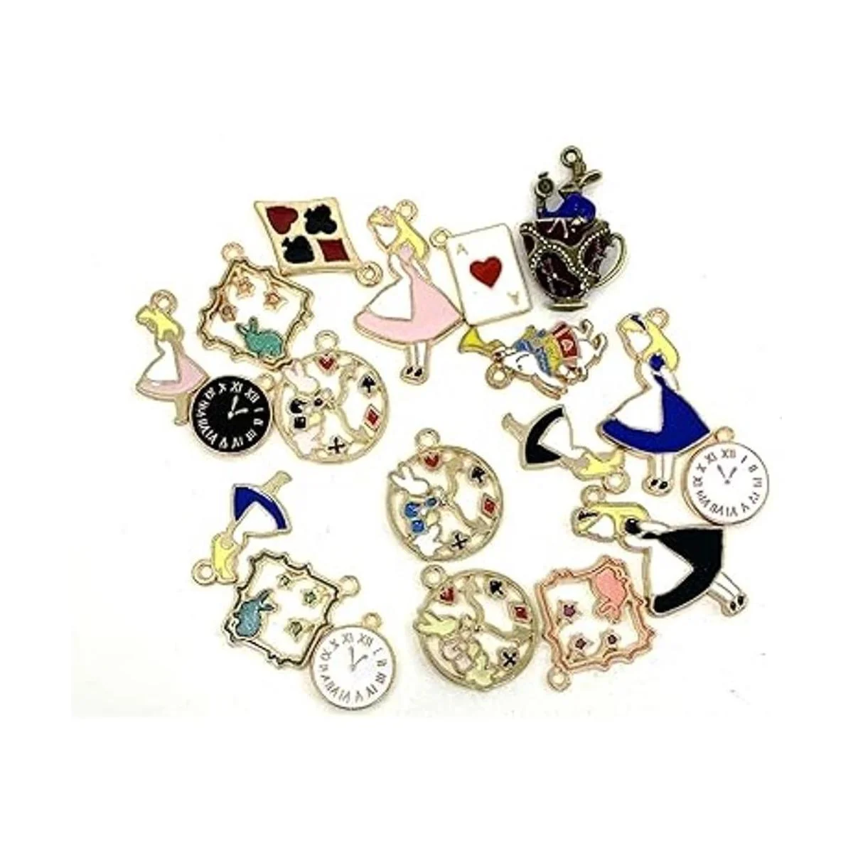 JIALEEY 19 dijes de corona de Alicia en el país de las_2