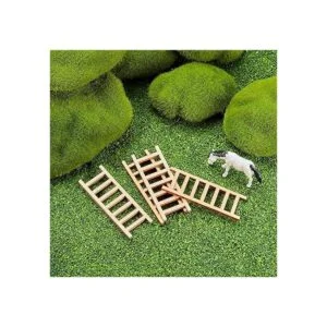 Skylety 20 piezas mini escalera de madera para muebles de