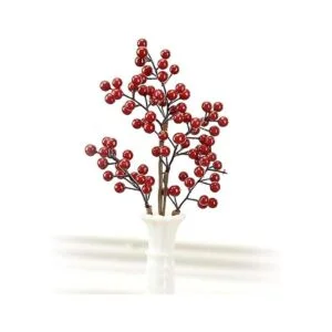 Rocío de tallos de bayas artificiales de tubería roja para