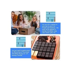 Molde de dominó hecho de silicona con 28 cavidades_6