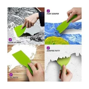 Utoolmart Raspador de masilla de plástico flexible de 4