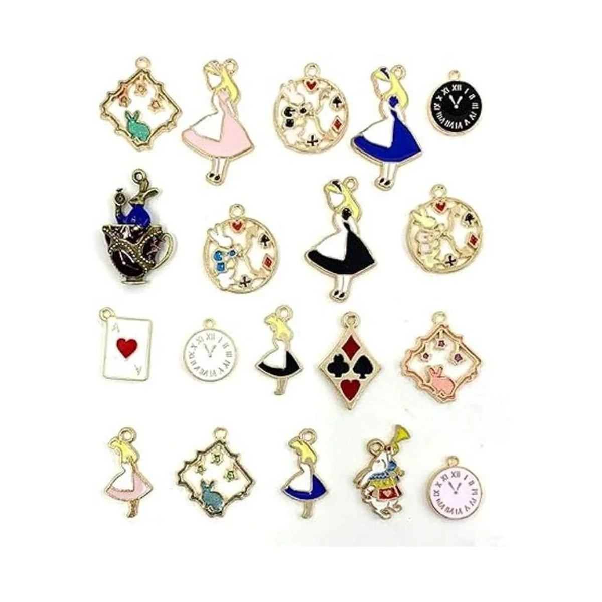 JIALEEY 19 dijes de corona de Alicia en el país de las_1