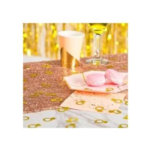 MOWO Anillo de diamante dorado con confeti para decoración_5