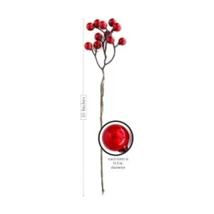 Rocío de tallos de bayas artificiales de tubería roja para