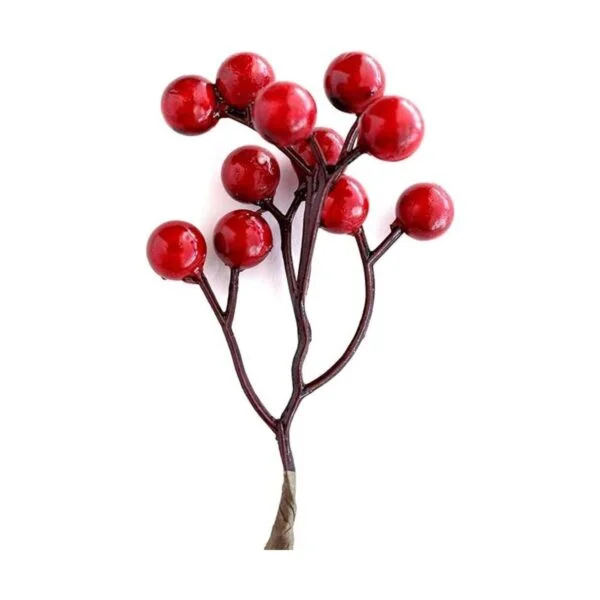 Rocío de tallos de bayas artificiales de tubería roja para