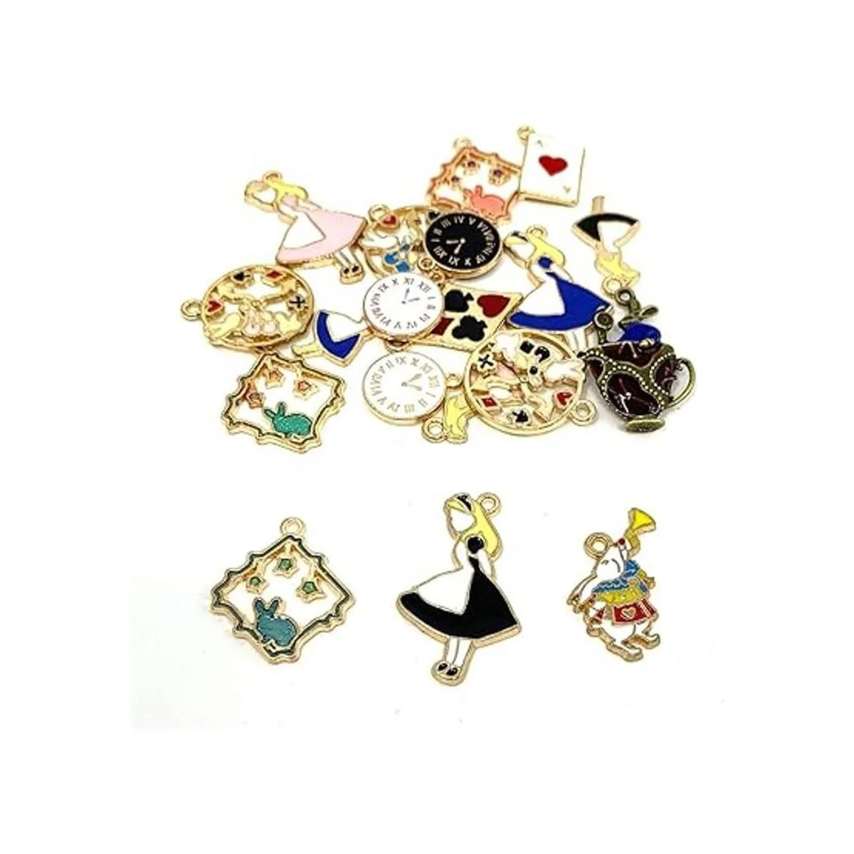 JIALEEY 19 dijes de corona de Alicia en el país de las_4