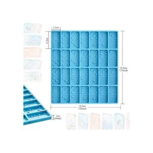 Molde de dominó hecho de silicona con 28 cavidades_2