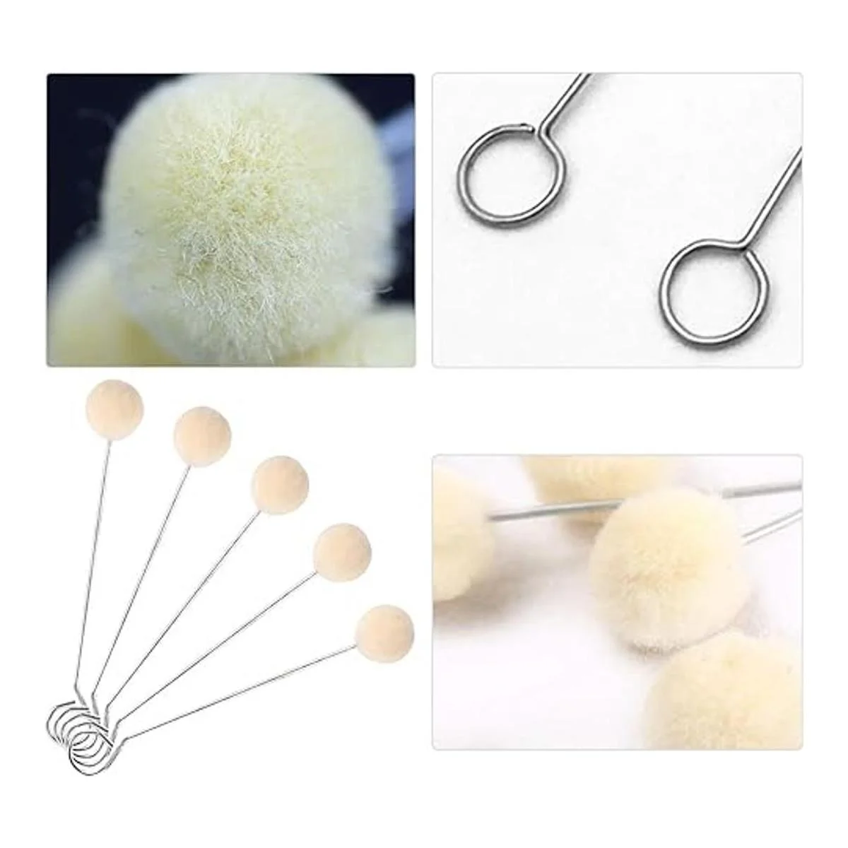 25 piezas de lana Daubers bola cepillo cuero tinte_4